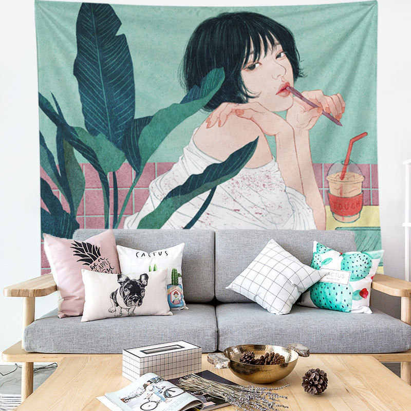 Creative Couple Intimate Home Decor Tapestry Background
