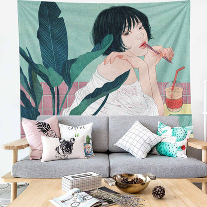 Creative Couple Intimate Home Decor Tapestry Background